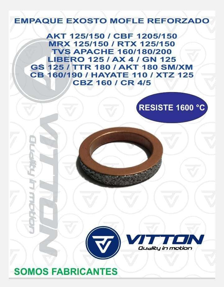 EMPAQUE EXOSTO MOFLE REFORZADO - KIT Medio TVS Apache 200 2V / Exosto REF