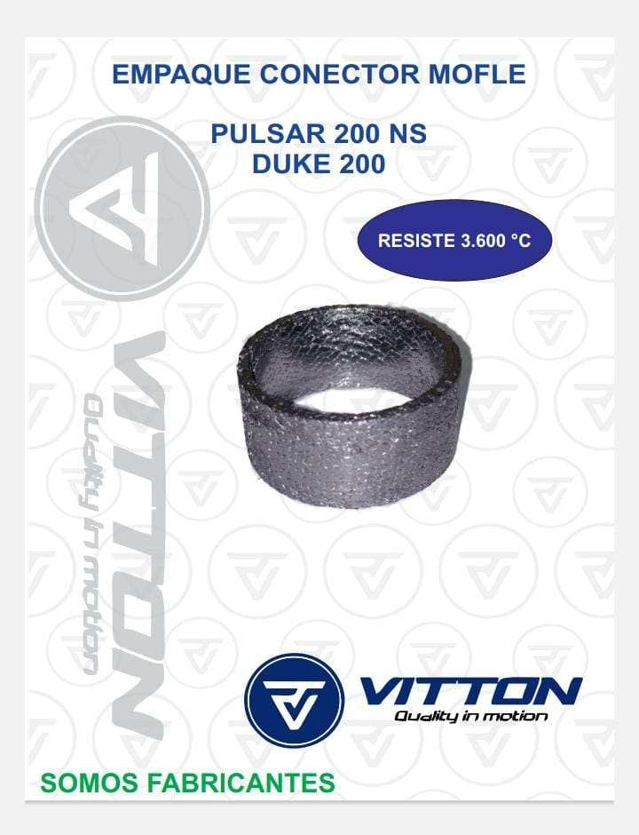 EMPAQUE CONECTOR MOFLE - Conector Mofle Pulsar NS 200 Adventour 250